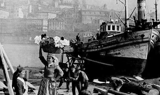 O estaleiro em Vila Nova de Gaia, em 1953. Junto a onde começa a rua do Rei Ramiro